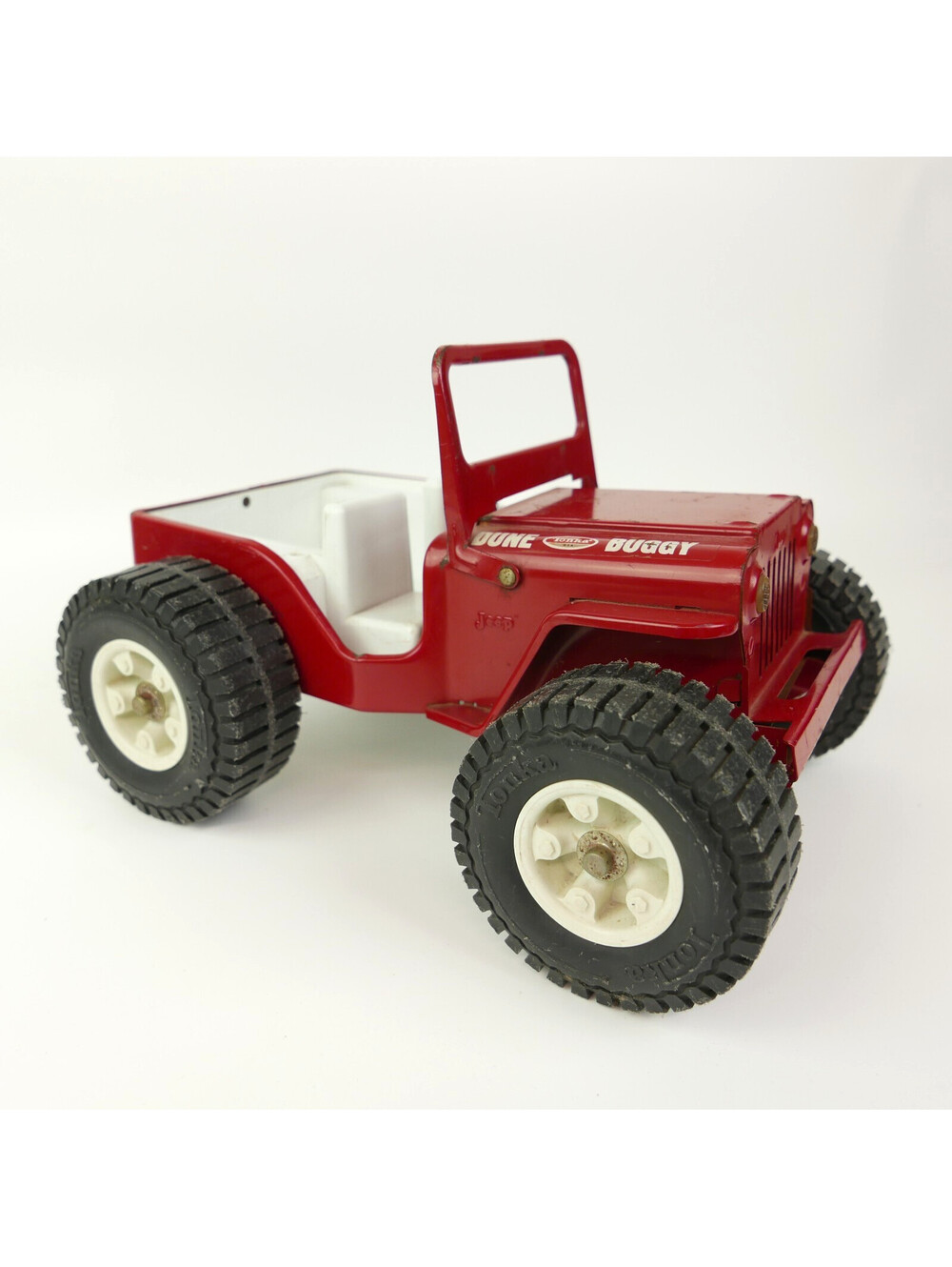 Vintage 1970s Tonka Dune Buggy Jeep Pressed Steel Toy Car Big Wheel Red White